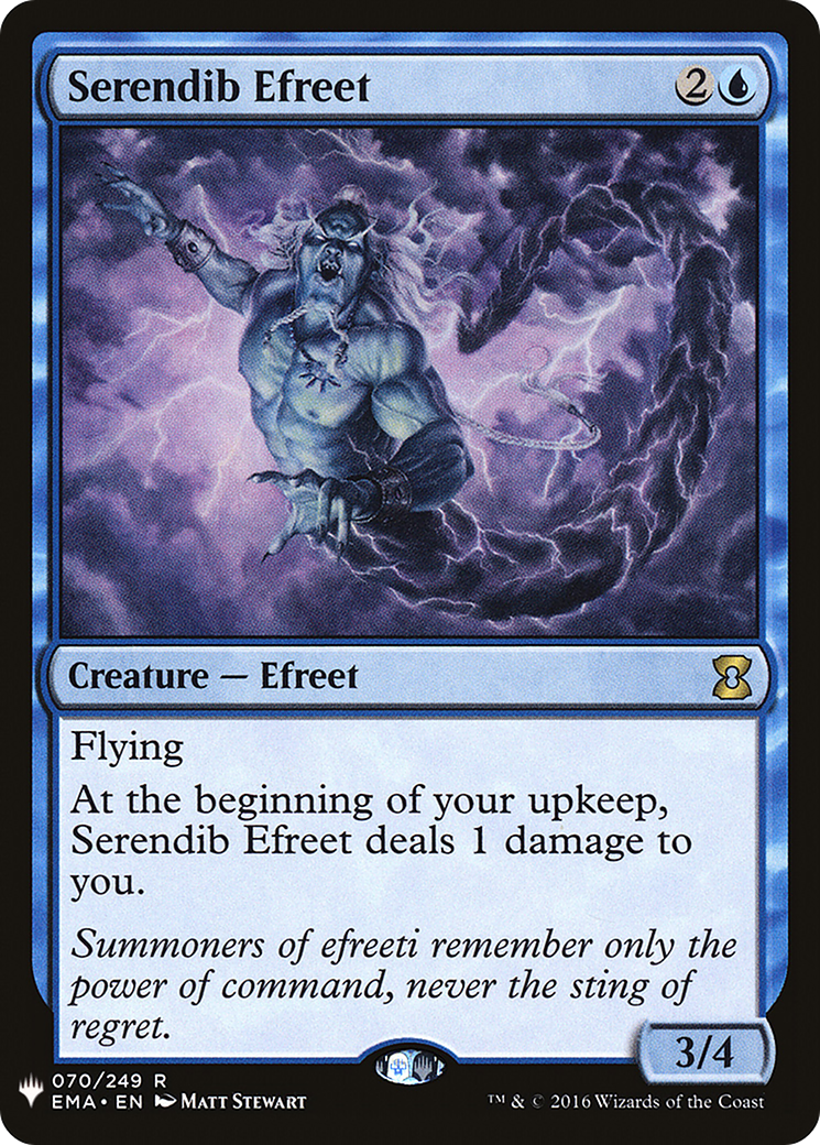 Serendib Efreet (LIST-EMA-70) [Mystery Booster] The List MTG Single Wizards of the Coast