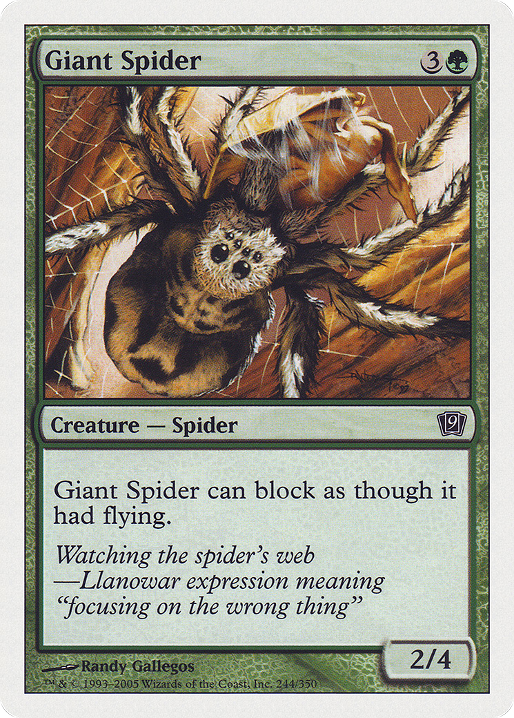 Giant Spider (9ED-244) [9th Edition] MTG Single Wizards of the Coast