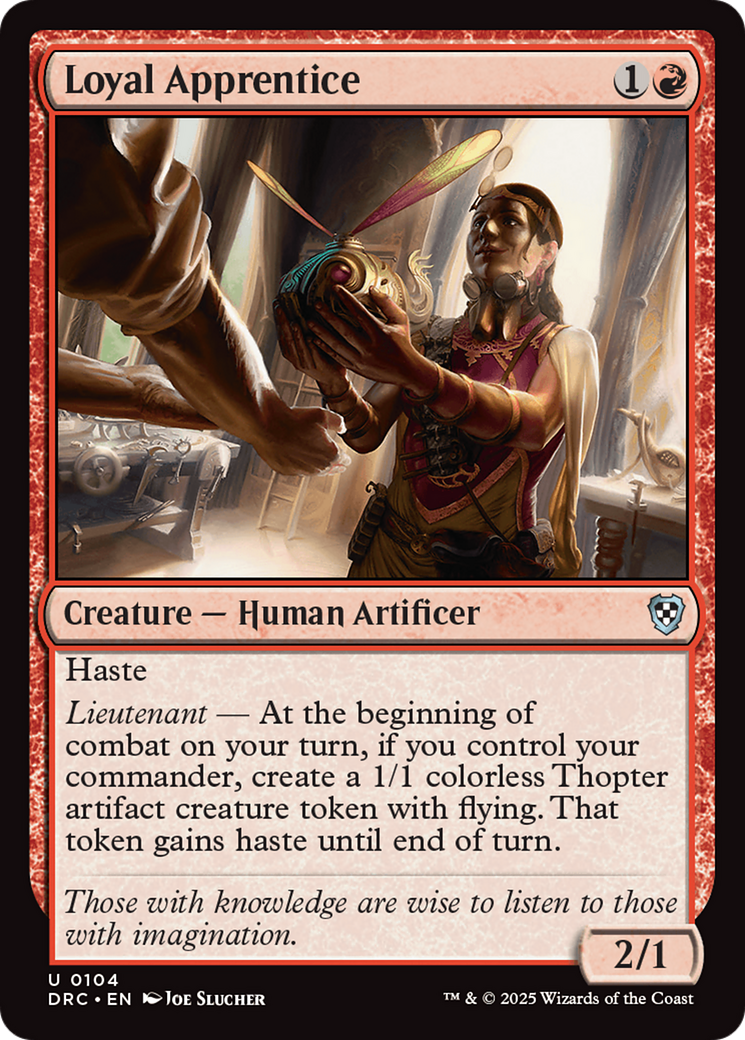 Loyal Apprentice (DRC-104) [Aetherdrift Commander] MTG Single Wizards of the Coast