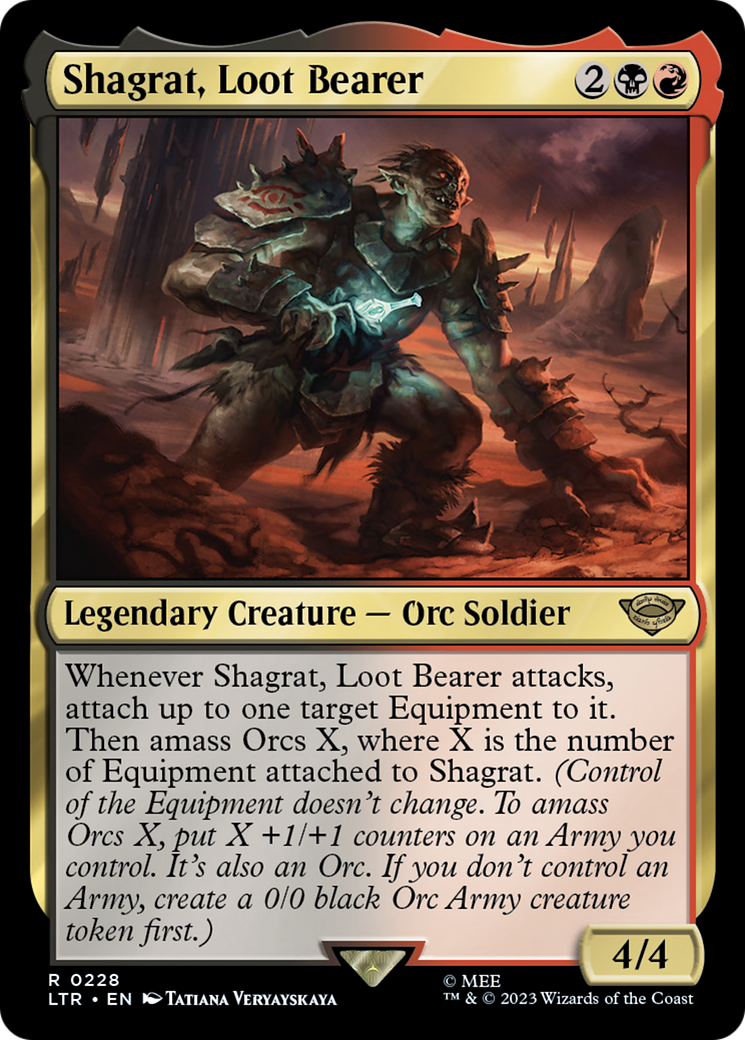 Shagrat, Loot Bearer (LTR-228) [The Lord of the Rings: Tales of Middle-earth] Foil MTG Single Wizards of the Coast