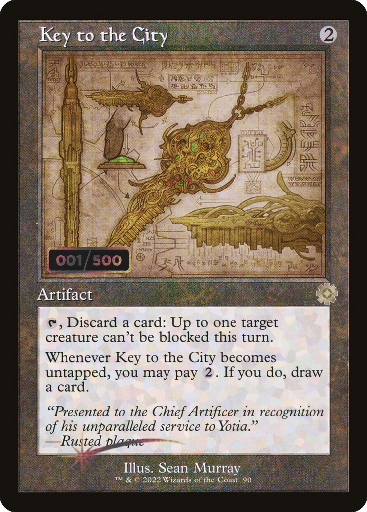 Key to the City (Schematic) (Serial Numbered) (BRR-090) [The Brothers' War Retro Artifacts] Foil MTG Single Wizards of the Coast
