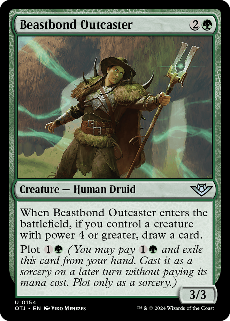 Beastbond Outcaster (OTJ-154) [Outlaws of Thunder Junction] MTG Single Wizards of the Coast
