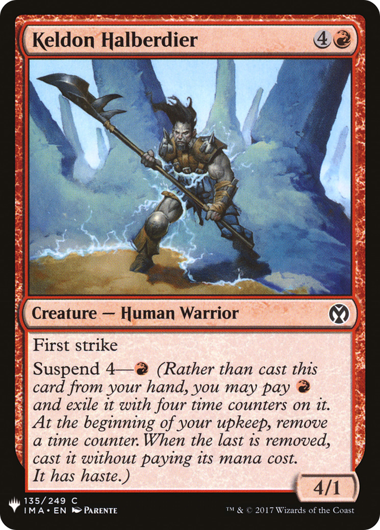 Keldon Halberdier (LIST-IMA-135) [Mystery Booster] The List MTG Single Wizards of the Coast