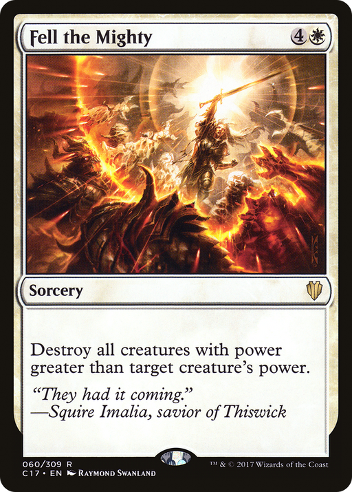 Fell the Mighty (C17-060) [Commander 2017] MTG Single Wizards of the Coast