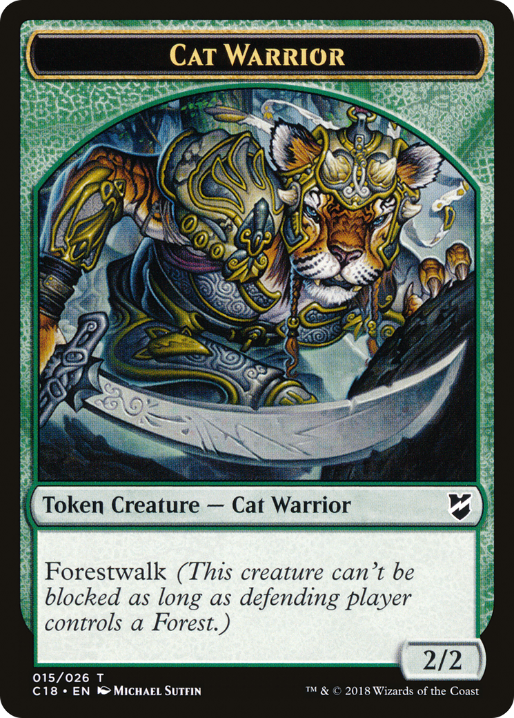 Cat Warrior (TC18-015) [Tokens] Commander 2018 Tokens MTG Single Wizards of the Coast