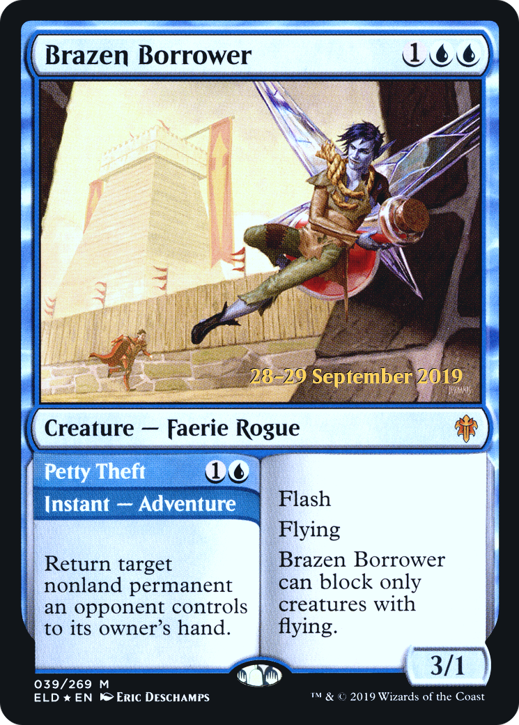 Brazen Borrower (PRE-039) [Throne of Eldraine Promos] Foil MTG Single Wizards of the Coast