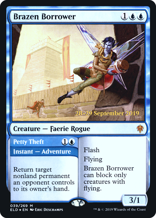 Brazen Borrower (PRE-039) [Throne of Eldraine Promos] Foil MTG Single Wizards of the Coast