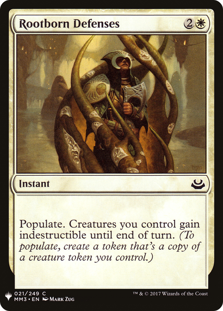 Rootborn Defenses (LIST-MM3-21) [Mystery Booster] The List MTG Single Wizards of the Coast