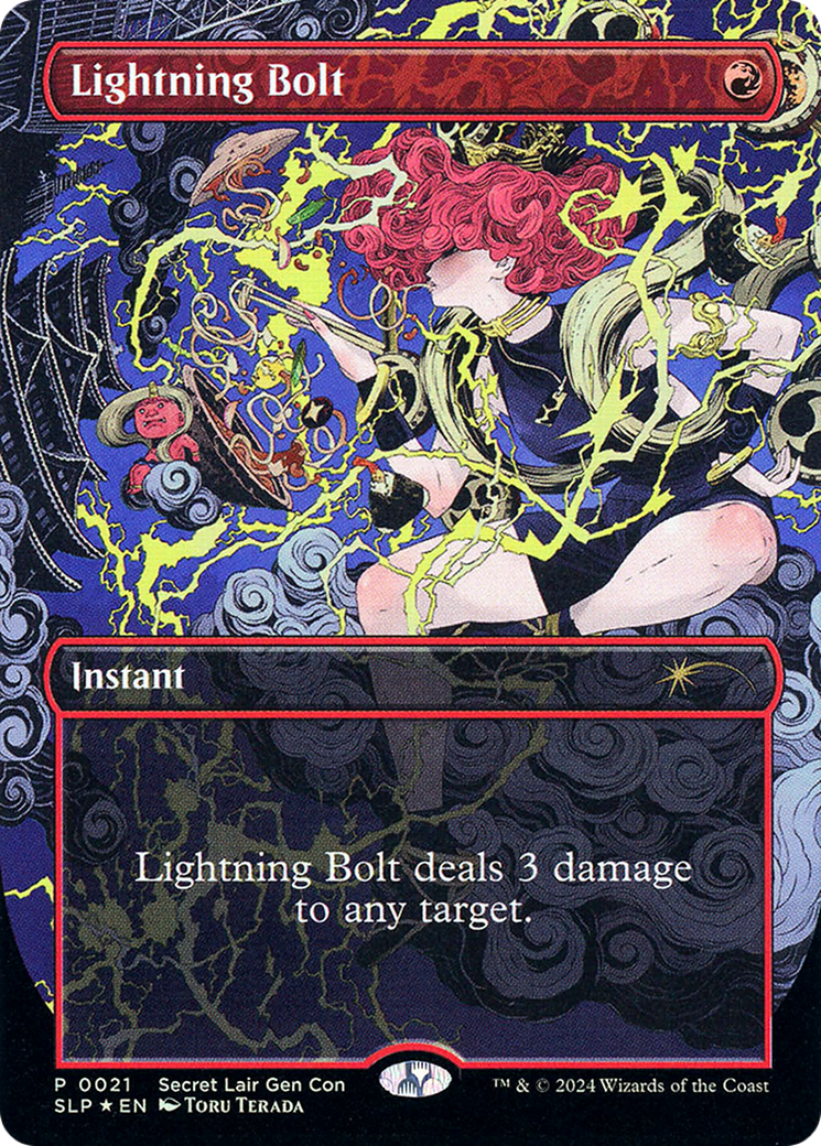 Lightning Bolt (SLP-021) [Secret Lair] Showdown Foil MTG Single Wizards of the Coast