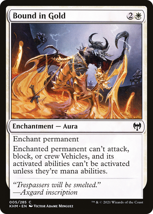 Bound in Gold (KHM-005) [Kaldheim] MTG Single Wizards of the Coast