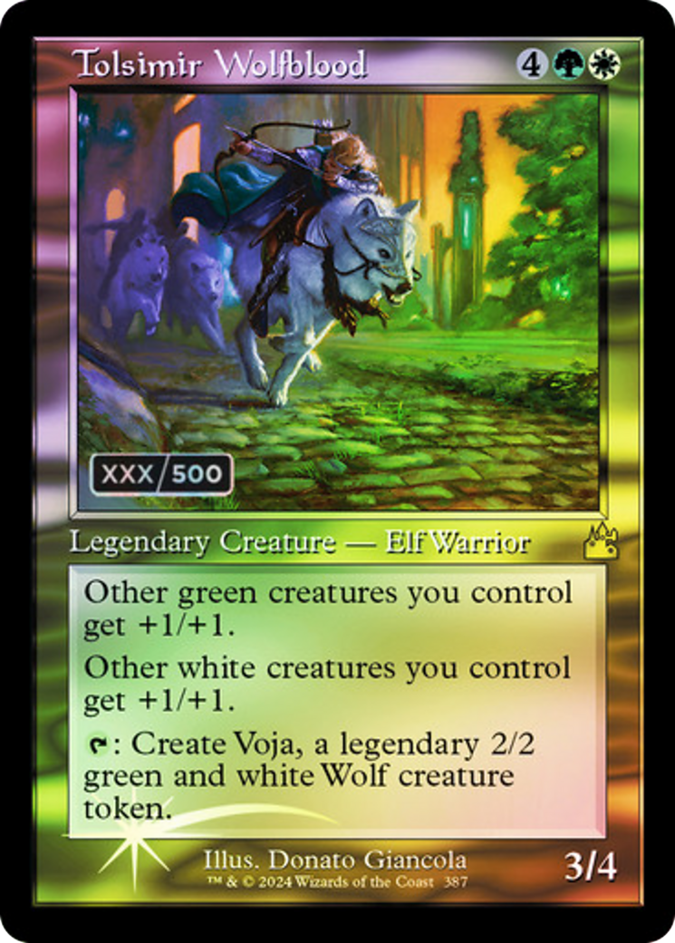 Tolsimir Wolfblood (Serial Numbered) (RVR-387) [Ravnica Remastered] Foil MTG Single Wizards of the Coast