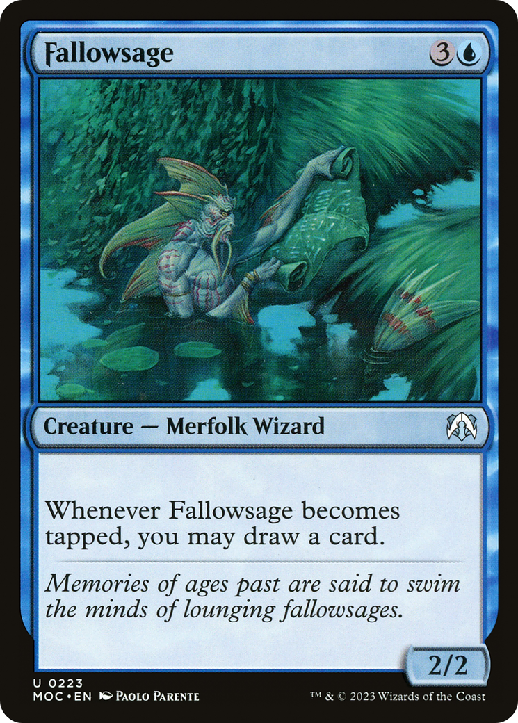 Fallowsage (MOC-223) [March of the Machine Commander] MTG Single Wizards of the Coast