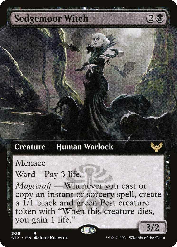 Sedgemoor Witch (STX-306) [Strixhaven: School of Mages] (Extended Art) Foil MTG Single Wizards of the Coast