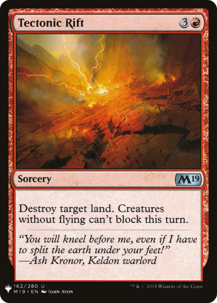 Tectonic Rift (LIST-M19-162) [Mystery Booster] The List MTG Single Wizards of the Coast