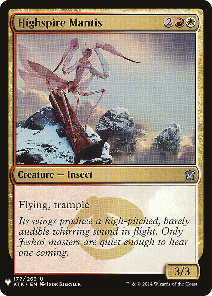 Highspire Mantis (LIST-177) [Mystery Booster] The List MTG Single Wizards of the Coast