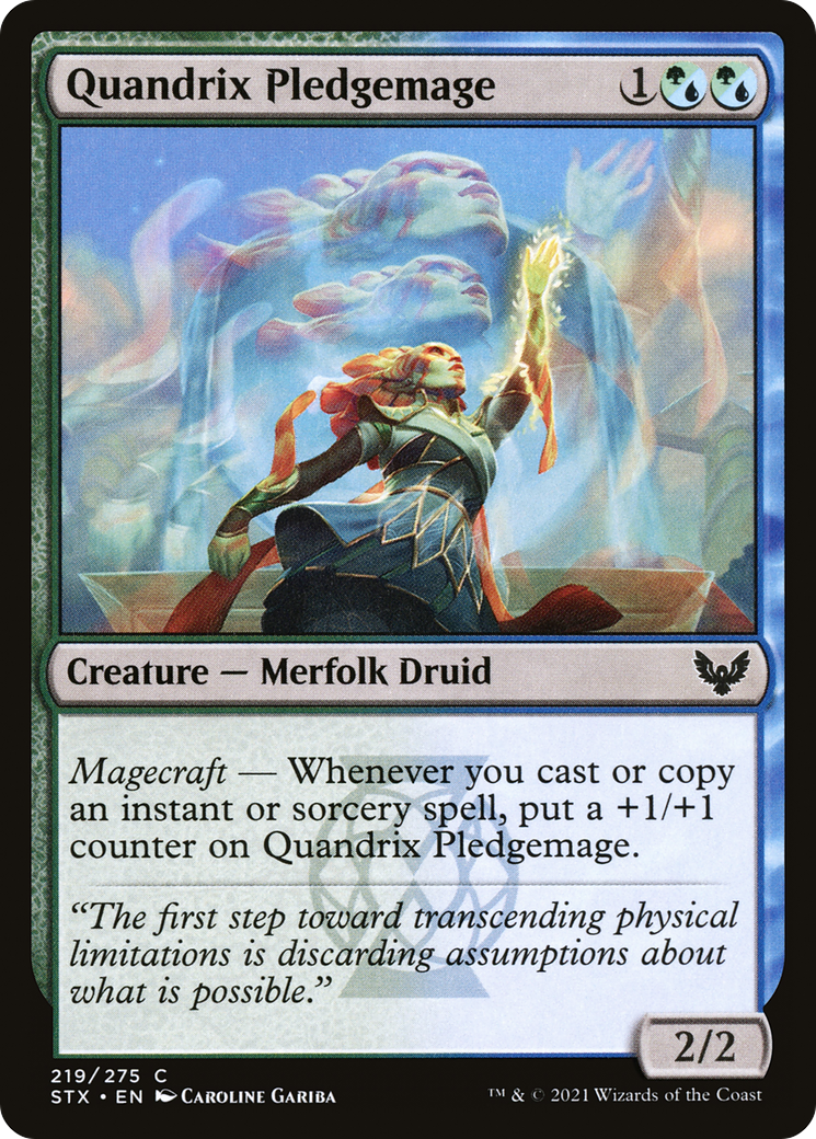 Quandrix Pledgemage (STX-219) [Strixhaven: School of Mages] MTG Single Wizards of the Coast