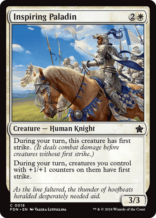 Inspiring Paladin (FDN-018) [Foundations] Foil MTG Single Wizards of the Coast