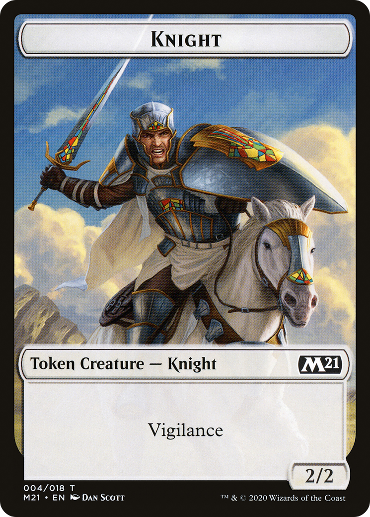 Knight (TM21-004) [Tokens] Core Set 2021 Tokens Foil MTG Single Wizards of the Coast
