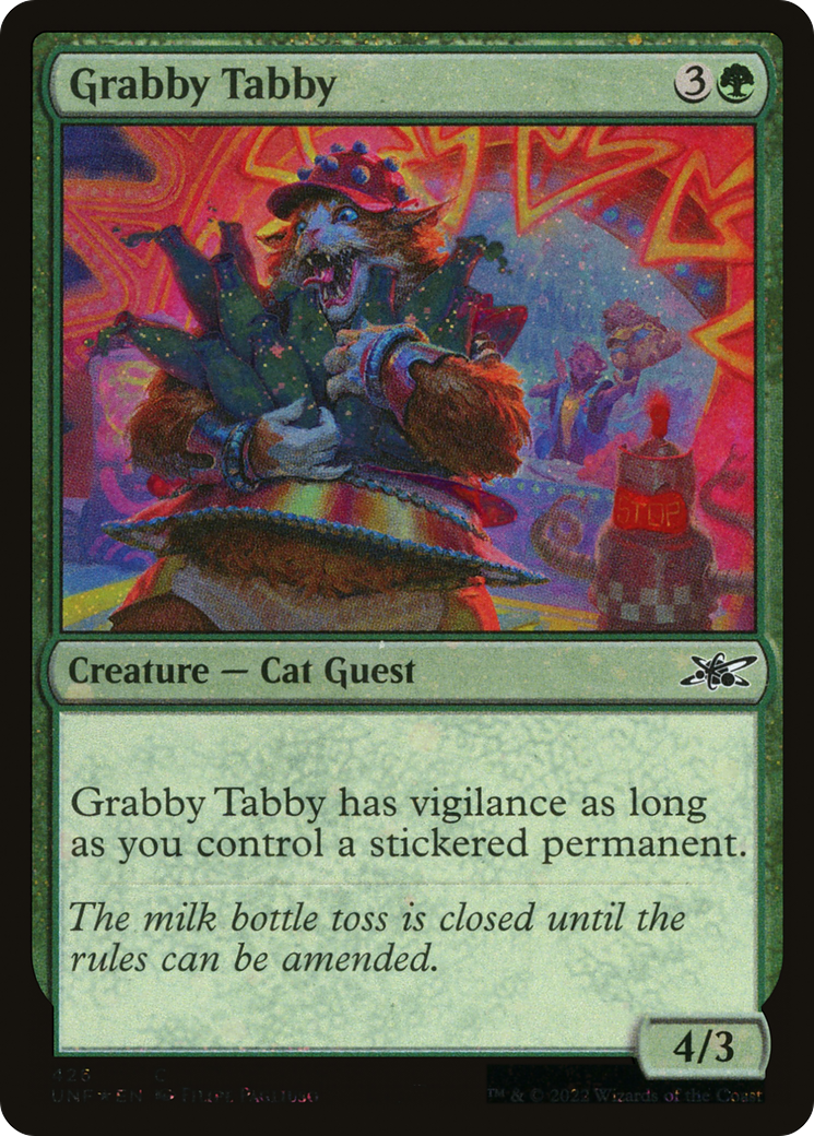 Grabby Tabby (Galaxy Foil) (UNF-426) [Unfinity] Foil MTG Single Wizards of the Coast