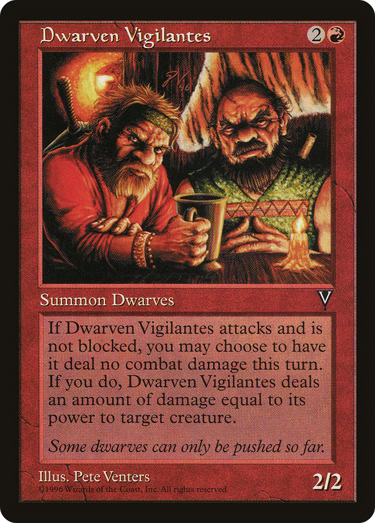 Dwarven Vigilantes [Visions] MTG Single Magic: The Gathering   