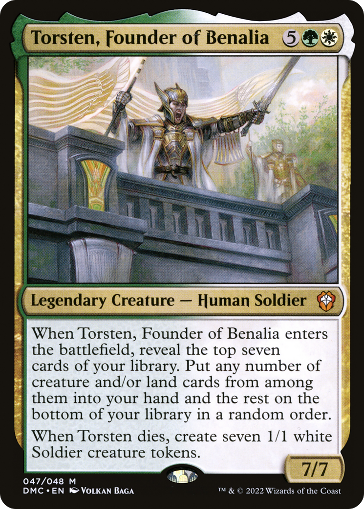 Torsten, Founder of Benalia (DMC-047) [Dominaria United Commander] Foil MTG Single Wizards of the Coast