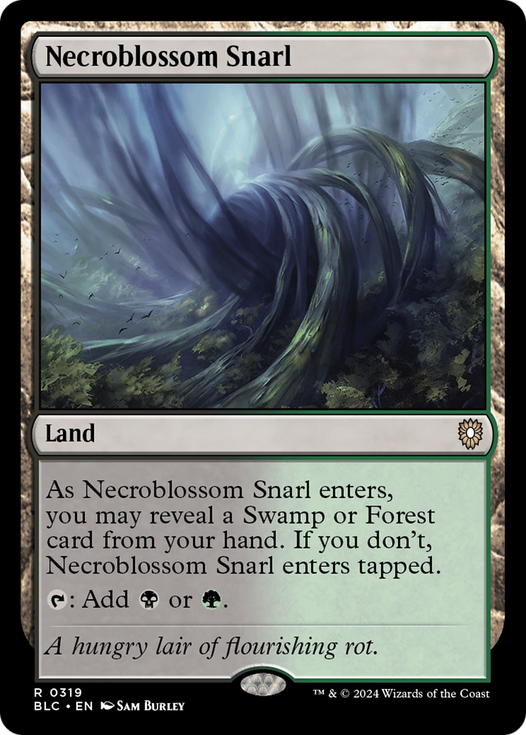 Necroblossom Snarl (BLC-319) [Bloomburrow Commander] MTG Single Wizards of the Coast