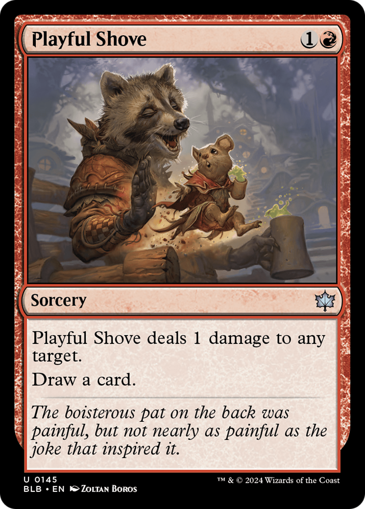 Playful Shove (BLB-145) [Bloomburrow] Foil MTG Single Wizards of the Coast