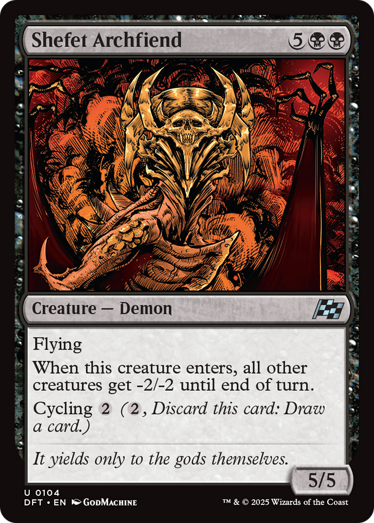 Shefet Archfiend (DFT-104) [Aetherdrift] MTG Single Wizards of the Coast