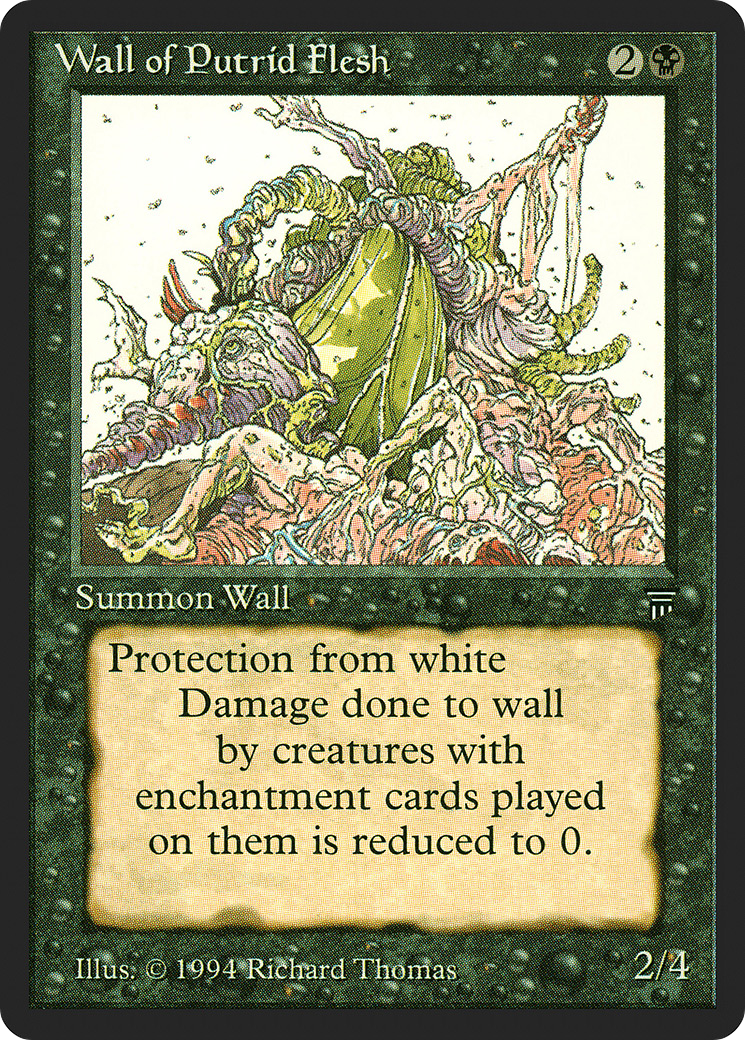 Wall of Putrid Flesh (LEG-127) [Oldschool] Legends MTG Single Wizards of the Coast