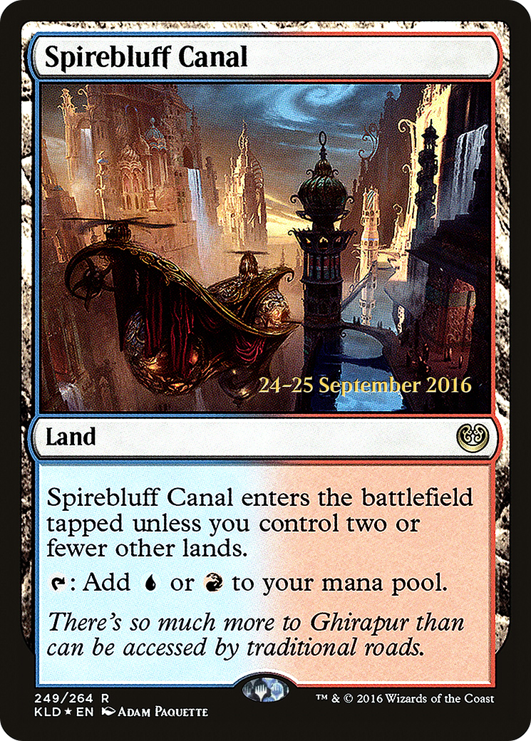 Spirebluff Canal (KLD) (PRE-249) [Kaladesh Promos] Foil MTG Single Wizards of the Coast