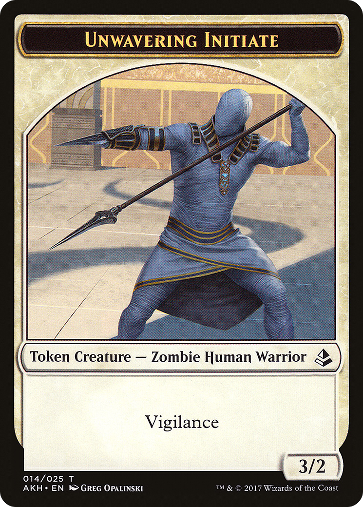 Unwavering Initiate (AKH-014) [Tokens] Amonkhet Tokens Foil MTG Single Wizards of the Coast