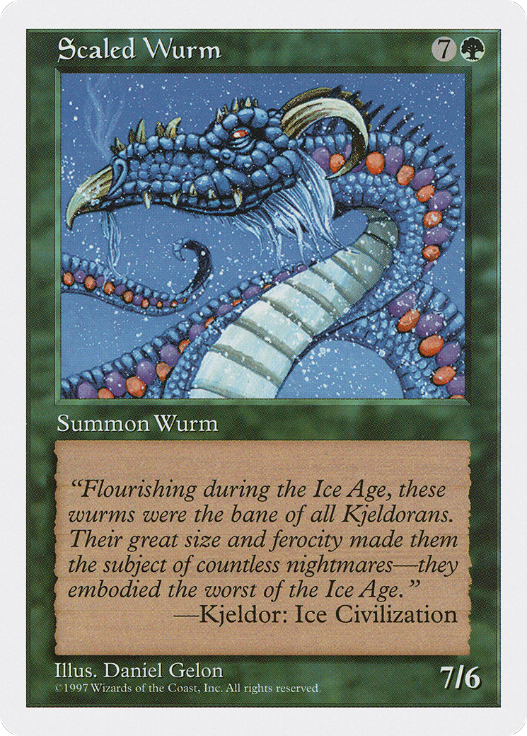 Scaled Wurm [Fifth Edition] MTG Single Magic: The Gathering   