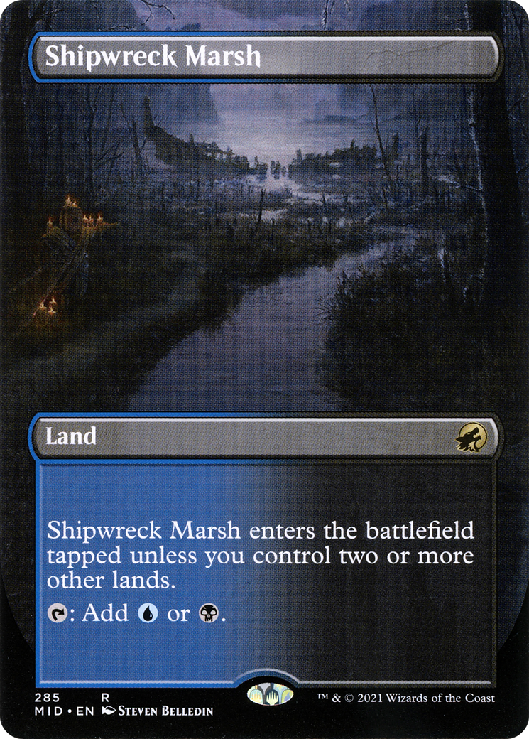 Shipwreck Marsh (MID-285) [Innistrad: Midnight Hunt] (Borderless) MTG Single Wizards of the Coast