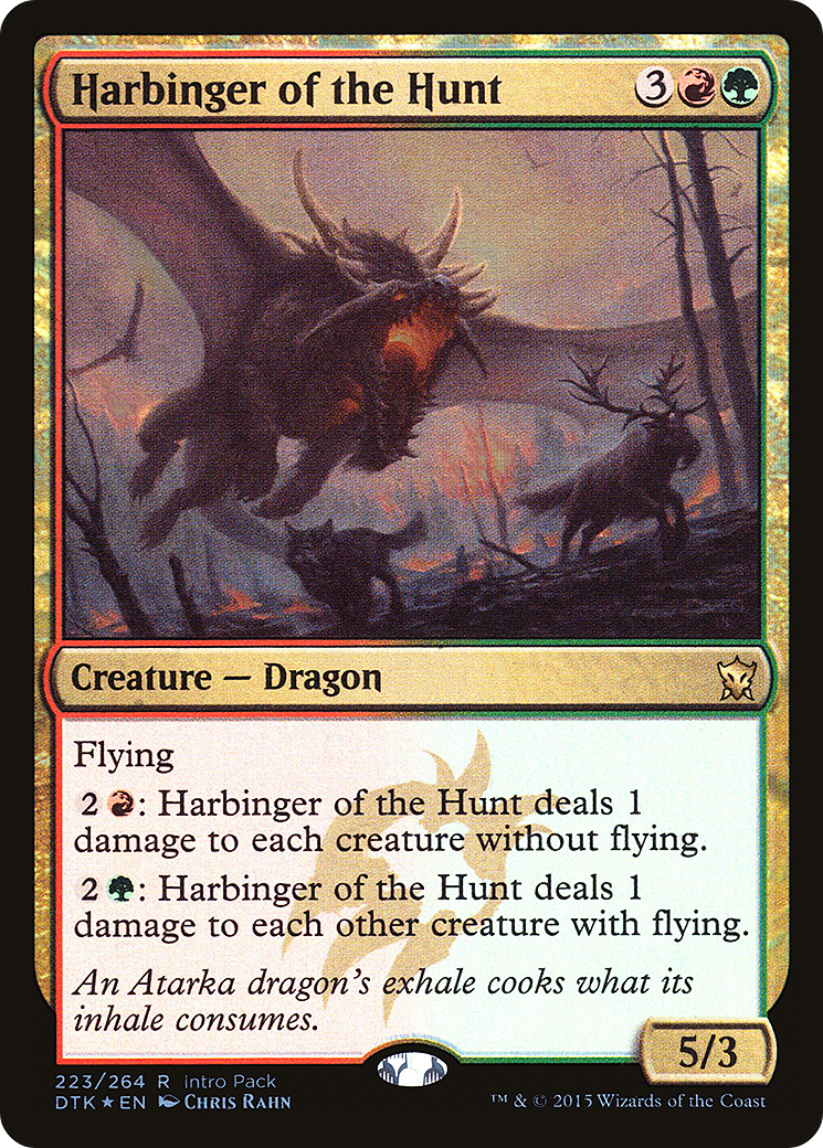 Harbinger of the Hunt (UMP-223) [Dragons of Tarkir Promos] Foil MTG Single Wizards of the Coast