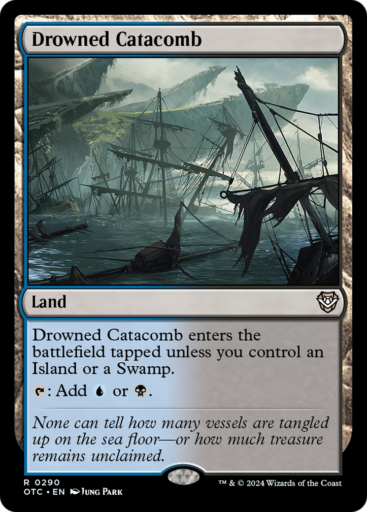Drowned Catacomb (OTC-290) [Outlaws of Thunder Junction Commander] MTG Single Wizards of the Coast