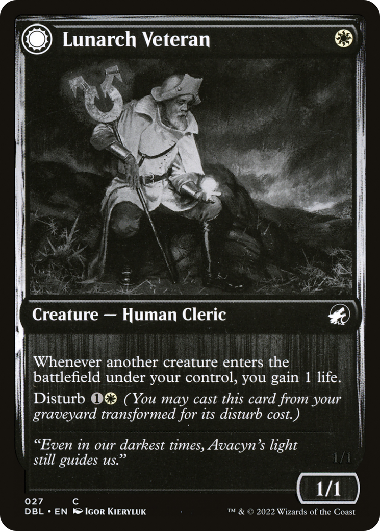 Lunarch Veteran // Luminous Phantom (DBL-027) [Innistrad: Double Feature] MTG Single Wizards of the Coast