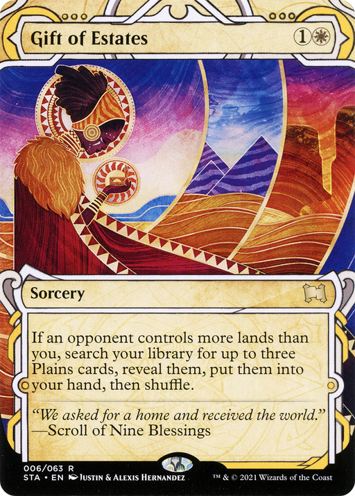 Gift of Estates (STA-006) [Strixhaven Mystical Archive] (Showcase) (Borderless) MTG Single Wizards of the Coast