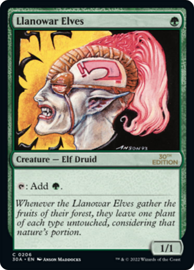 Llanowar Elves (30A-206) [30th Anniversary Edition] MTG Single Wizards of the Coast