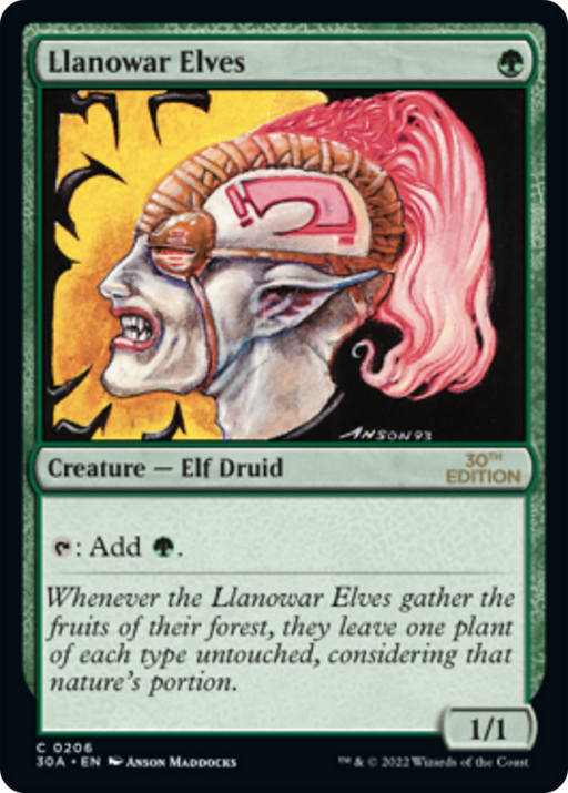 Llanowar Elves (30A-206) [30th Anniversary Edition] MTG Single Wizards of the Coast