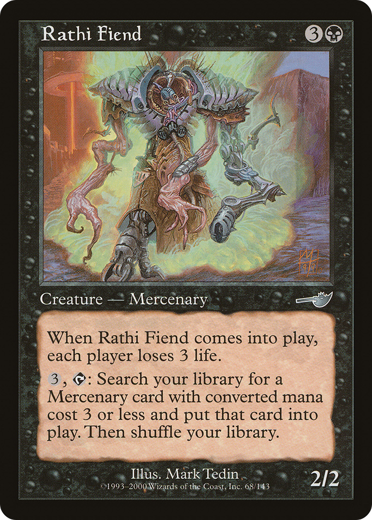 Rathi Fiend (NMS-068) [Nemesis] MTG Single Wizards of the Coast