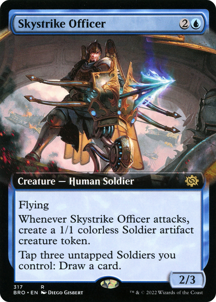Skystrike Officer (BRO-317) [The Brothers' War] (Extended Art) MTG Single Wizards of the Coast