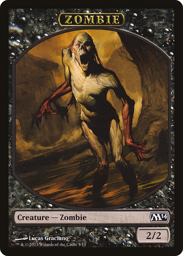 Zombie Token [Magic 2014 Tokens] MTG Single Magic: The Gathering   