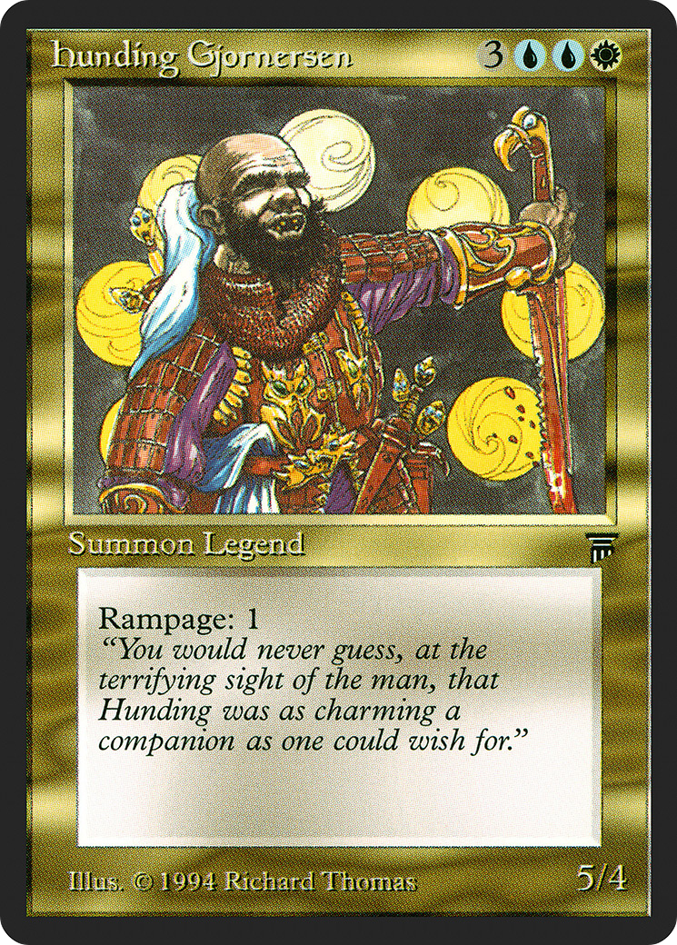 Hunding Gjornersen [Legends] MTG Single Magic: The Gathering