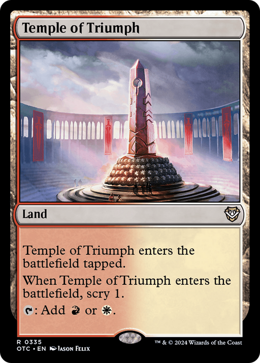 Temple of Triumph (OTC-335) [Outlaws of Thunder Junction Commander] MTG Single Wizards of the Coast