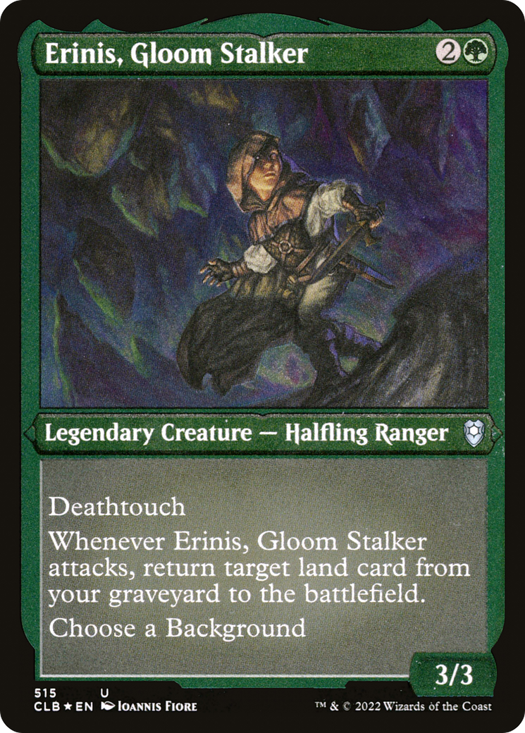 Erinis, Gloom Stalker (CLB-515) [Commander Legends: Battle for Baldur's Gate] Etched Foil MTG Single Wizards of the Coast