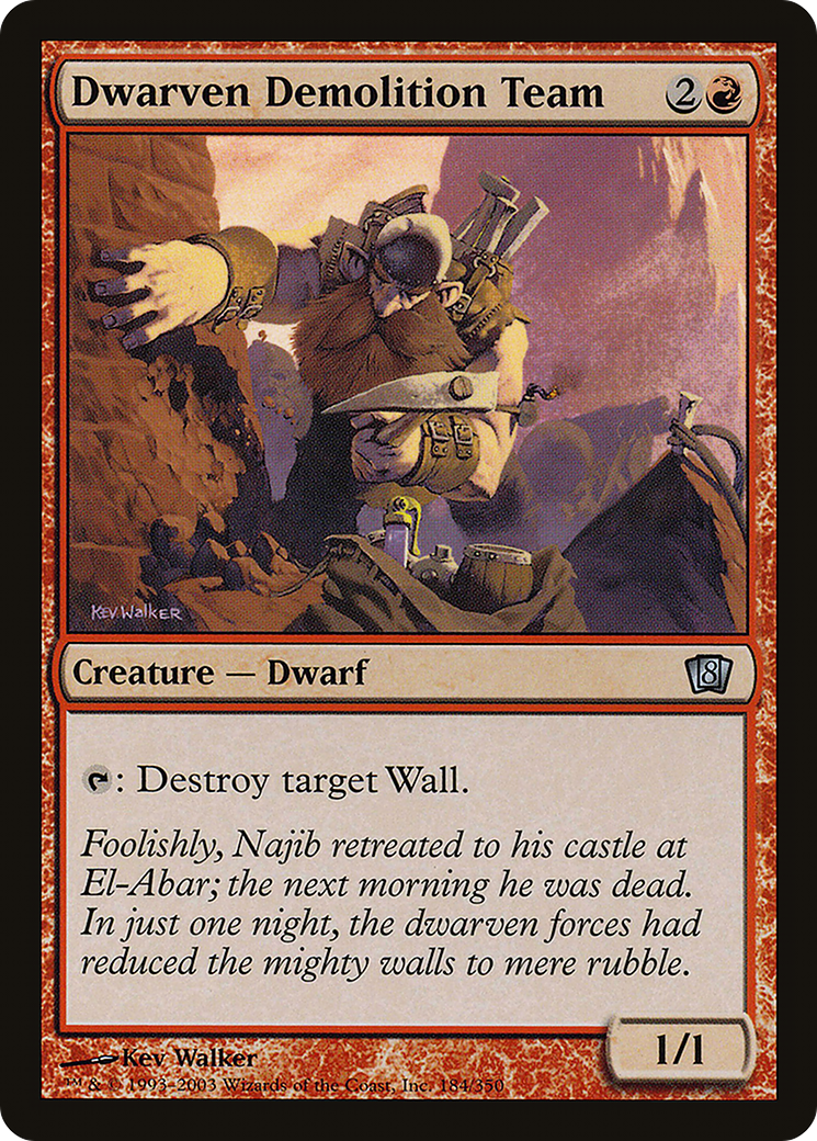 Dwarven Demolition Team (8ED-184) [8th Edition] MTG Single Wizards of the Coast