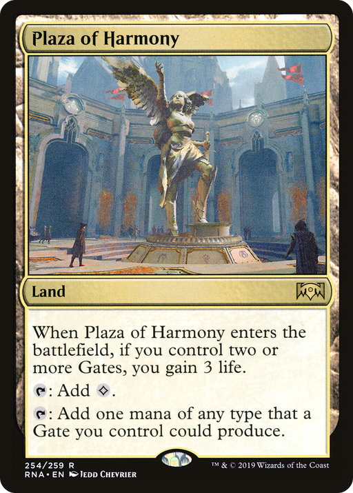 Plaza of Harmony (RNA-254) [Ravnica Allegiance] Foil MTG Single Wizards of the Coast