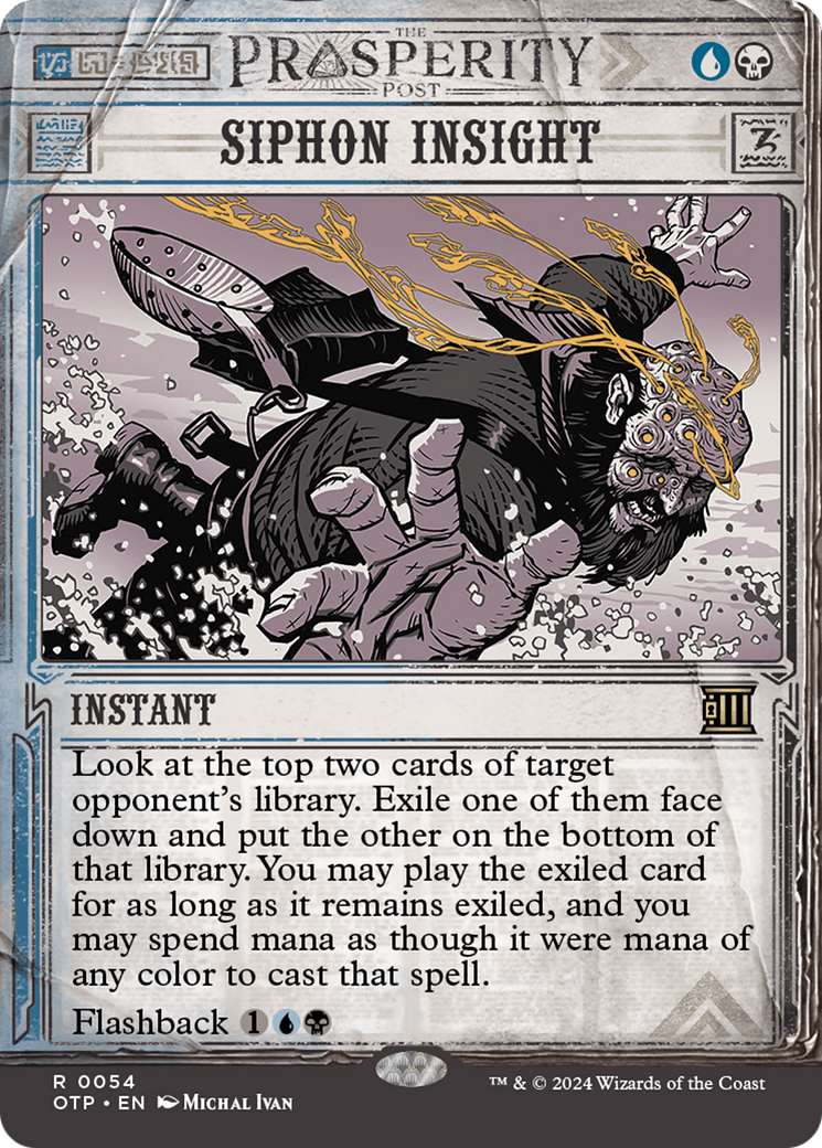 Siphon Insight (OTP-054) [Breaking News] (Showcase) (Borderless) MTG Single Wizards of the Coast