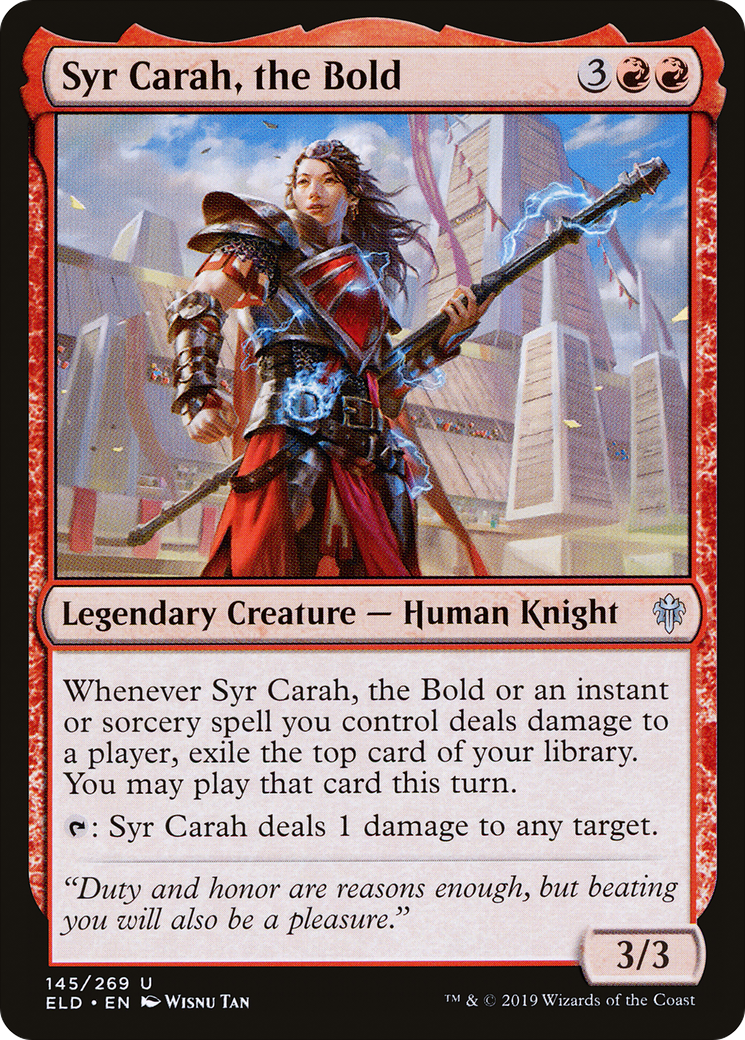 Syr Carah, the Bold (ELD-145) [Throne of Eldraine] MTG Single Wizards of the Coast