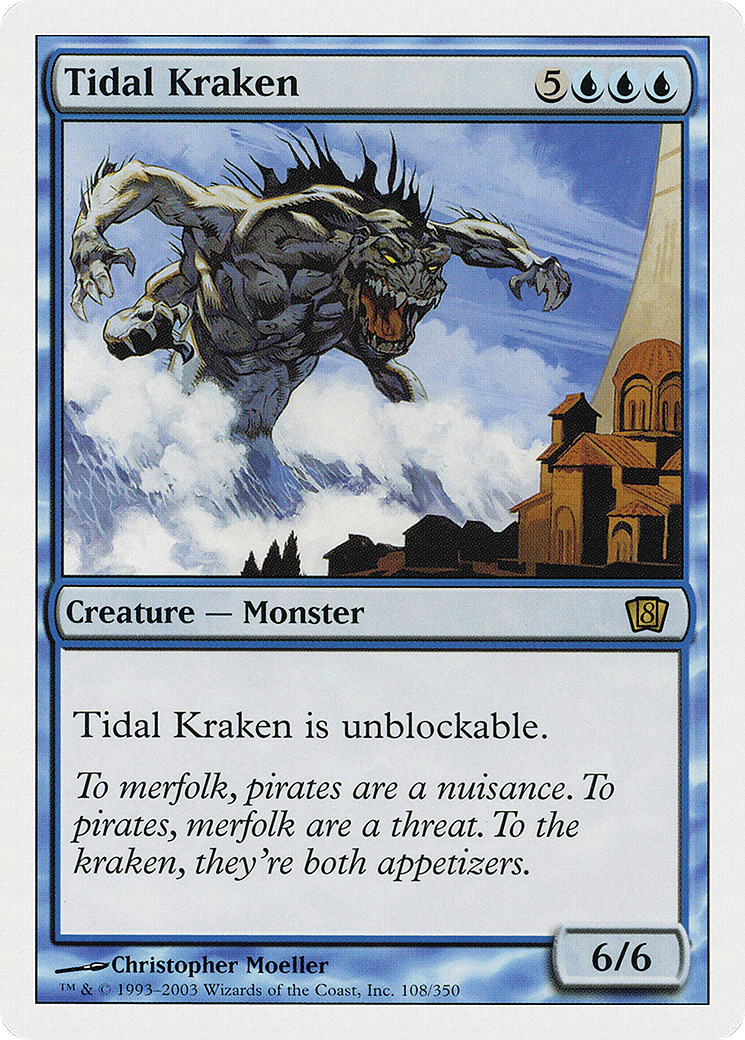 Tidal Kraken (8ED-108) [Eighth Edition] MTG Single Wizards of the Coast